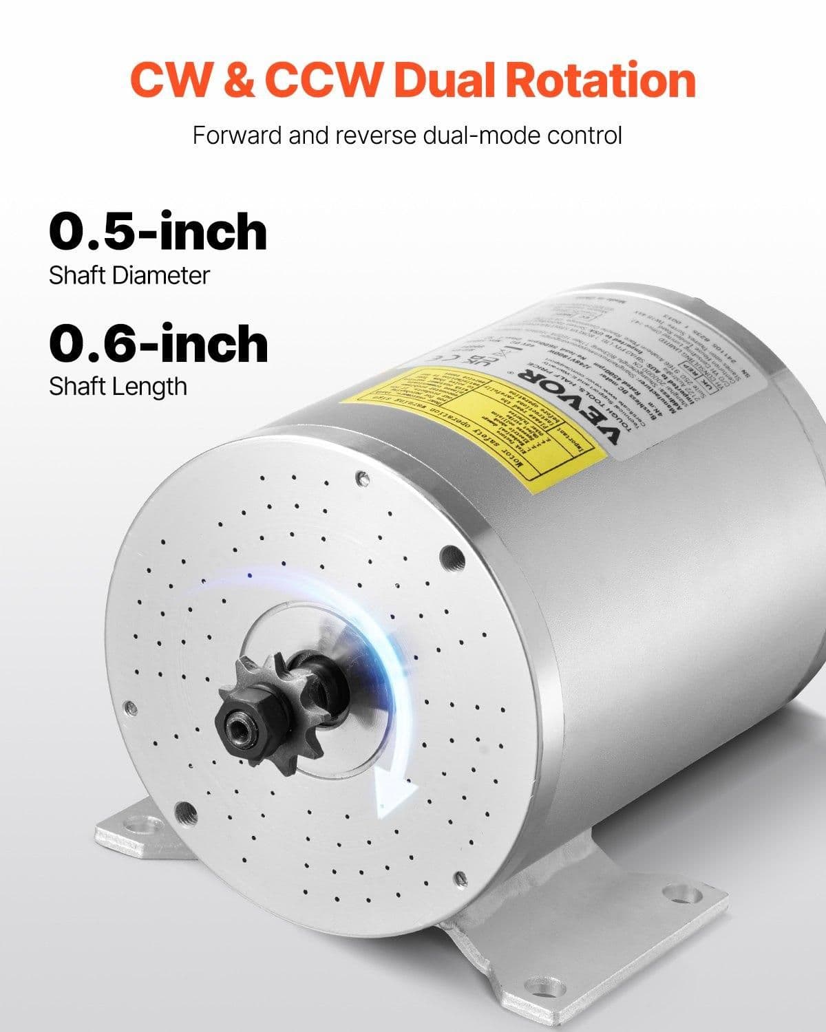 image-VEVOR 1800W Electric Brushless DC Motor Kit - 48V 4500rpm Motor with Upgraded Speed Controller and Throttle Grip Kit for Go Karts E-Bike Motorcycle Scooter DIY