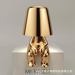 image-Cross-border exclusively for thinkers Xiaojinren table lamp bedroom decoration touch usb rechargeable table lamp thinker lamp