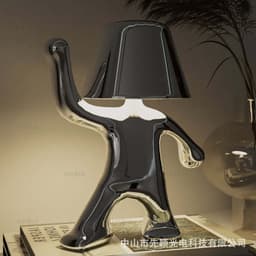 image-Cross-border exclusively for thinkers Xiaojinren table lamp bedroom decoration touch usb rechargeable table lamp thinker lamp