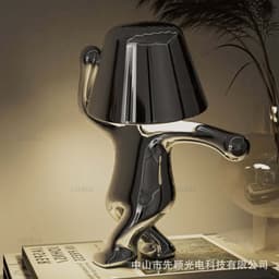 image-Cross-border exclusively for thinkers Xiaojinren table lamp bedroom decoration touch usb rechargeable table lamp thinker lamp