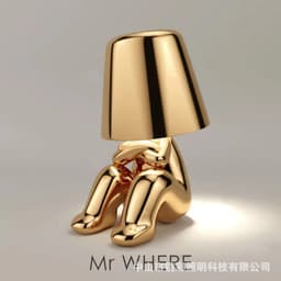 image-Cross-border exclusively for thinkers Xiaojinren table lamp bedroom decoration touch usb rechargeable table lamp thinker lamp