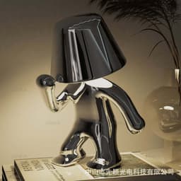 image-Cross-border exclusively for thinkers Xiaojinren table lamp bedroom decoration touch usb rechargeable table lamp thinker lamp