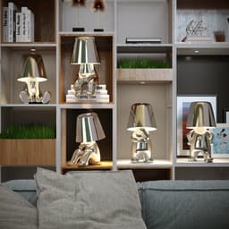 image-Cross-border exclusively for thinkers Xiaojinren table lamp bedroom decoration touch usb rechargeable table lamp thinker lamp