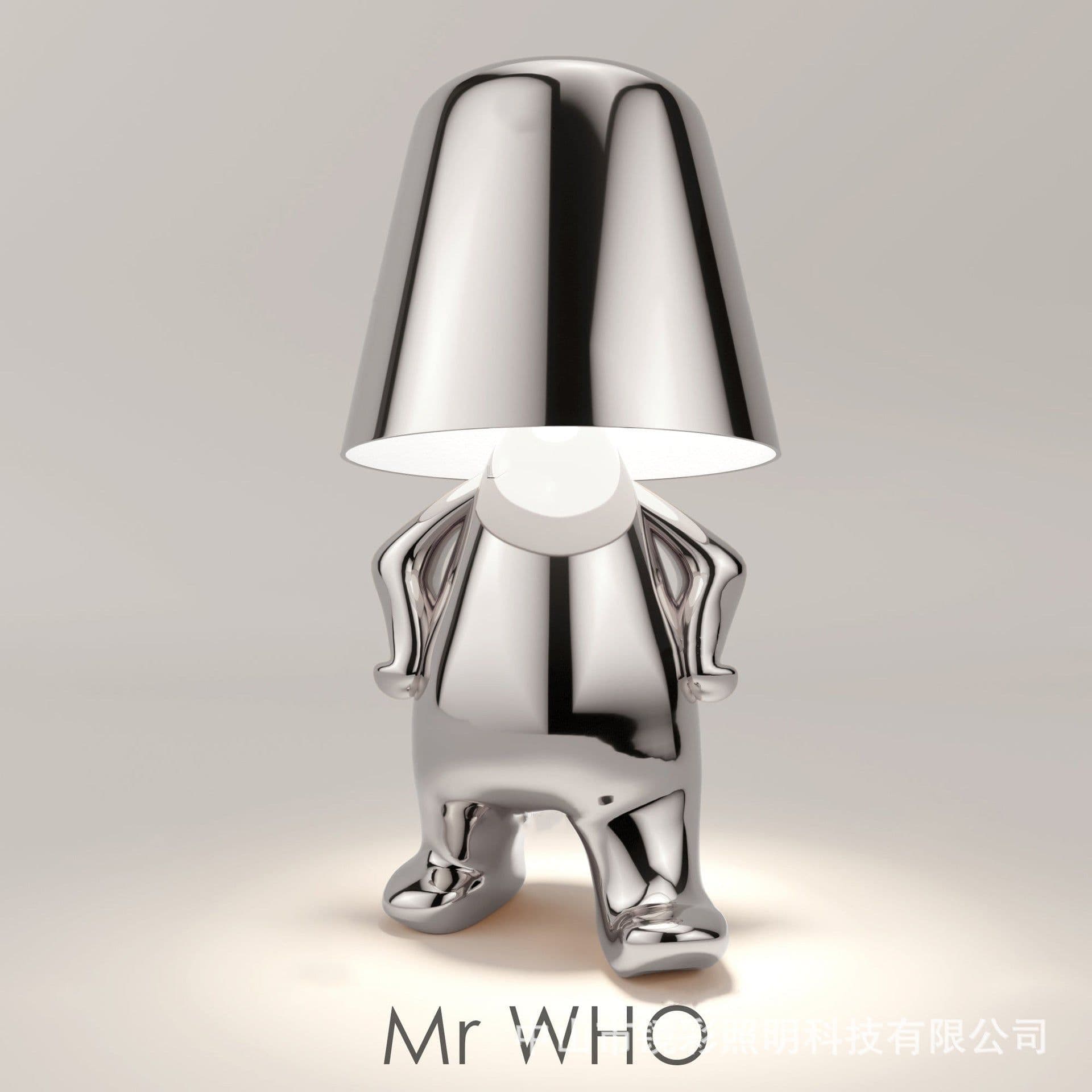 image-Cross-border exclusively for thinkers Xiaojinren table lamp bedroom decoration touch usb rechargeable table lamp thinker lamp