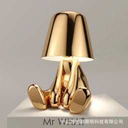 image-Cross-border exclusively for thinkers Xiaojinren table lamp bedroom decoration touch usb rechargeable table lamp thinker lamp
