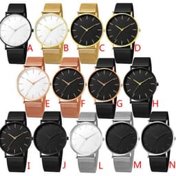 image-New ultra-thin mesh belt, simple business watch, fashionable temperament, casual couple quartz watch, floor stall watch wholesale delivery