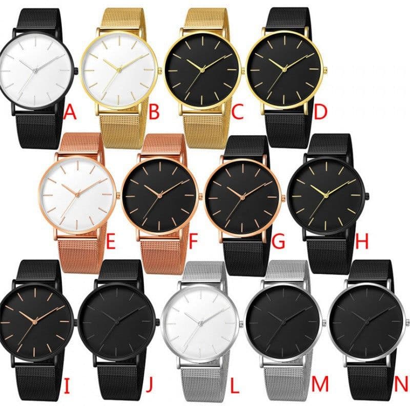 image-New ultra-thin mesh belt, simple business watch, fashionable temperament, casual couple quartz watch, floor stall watch wholesale delivery