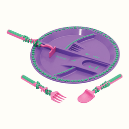 image-Dinneractive Car Bulldozer Excavator Shovel Fork Shovel Dinner Plate Children's Tableware Three Sets