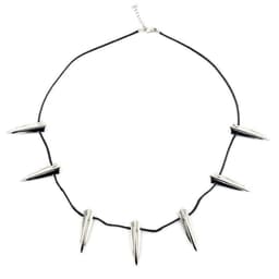 image-Cross-border exclusive supply of cool black thorn necklace hip-hop punk wolf fang thorn necklace black panther daisy necklace batch