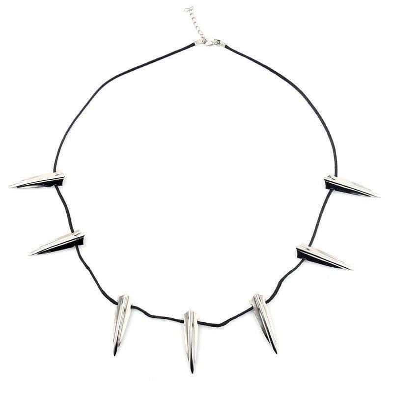 image-Cross-border exclusive supply of cool black thorn necklace hip-hop punk wolf fang thorn necklace black panther daisy necklace batch