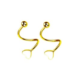 image-Curved spiral earrings, personality, cool style, rotating ear bone nails, no-removal earrings for sleeping, round bead screw-buckle earrings