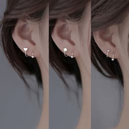 image-Curved spiral earrings, personality, cool style, rotating ear bone nails, no-removal earrings for sleeping, round bead screw-buckle earrings