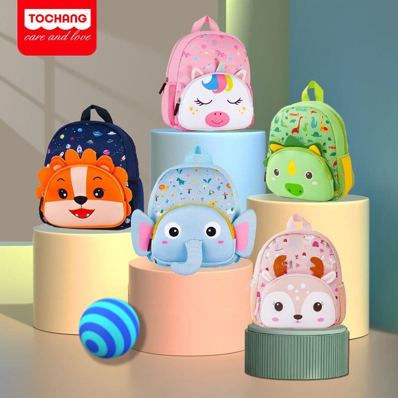 image-New Student Animal Cartoon School Bag Children's Diving Material Kindergarten Backpack Dinosaur Unicorn School Bag Wholesale
