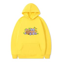 image-Cross-border autumn and winter AliExpress Europe and the United States mouse warrior print male and female couple plus fleece hooded sweater manufacturers dropshipping