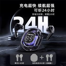 image-Transparent 2023 digital display true wireless noise reduction Bluetooth headset new in-ear battery life bilateral stereo universal type