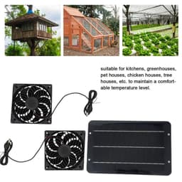 image-Solar-Powered Electric Ventilator - 10W/12V Dual Fan Pack