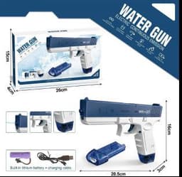 image-Cross-border English color box version 1911 Water Gun SCAR Uzi Desert Eagle Electric Repeating Children's Water Toy