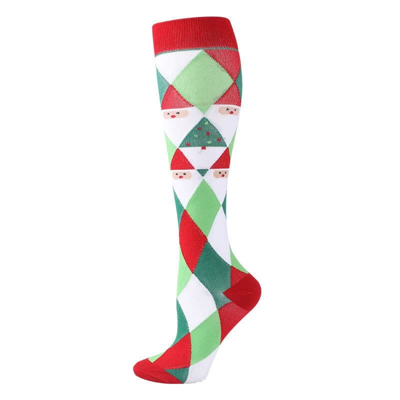 image-Christmas Compression Socks New Amazon Halloween Calf Socks Slim Legs Stretch Socks Leg Guards Sports Socks Wholesale