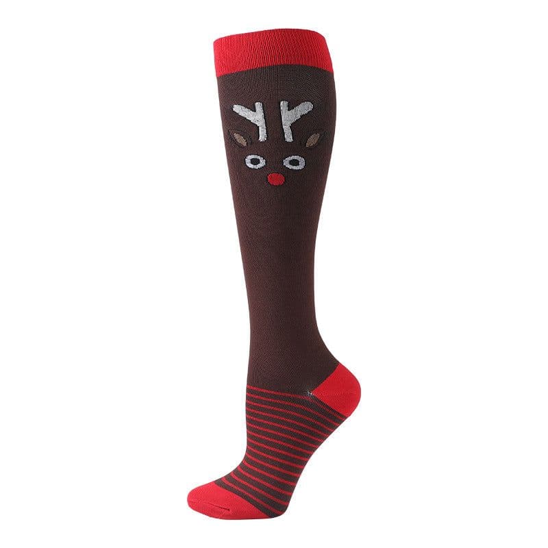 image-Christmas Compression Socks New Amazon Halloween Calf Socks Slim Legs Stretch Socks Leg Guards Sports Socks Wholesale