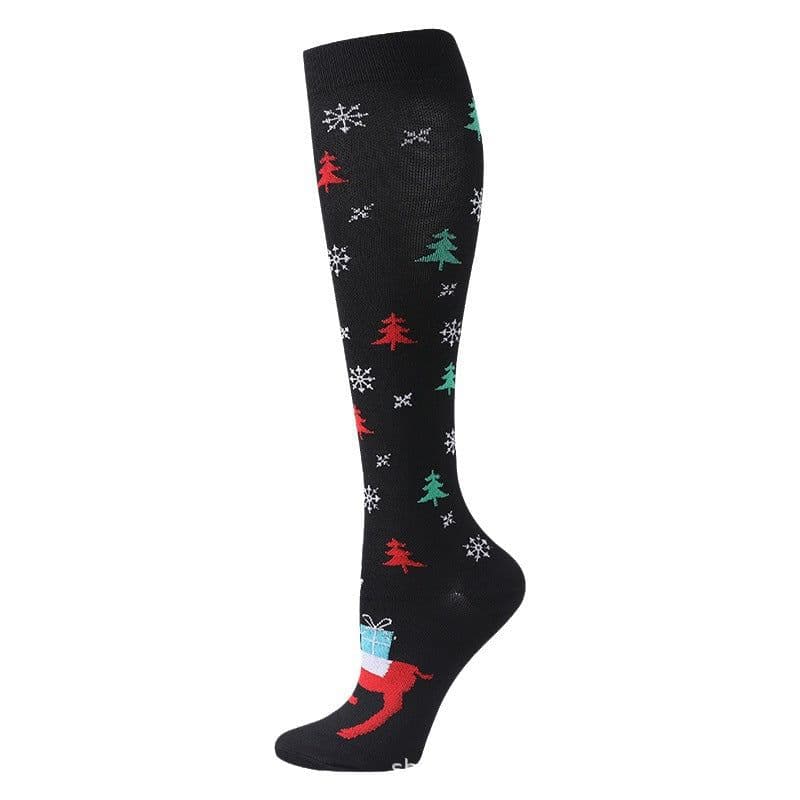 image-Christmas Compression Socks New Amazon Halloween Calf Socks Slim Legs Stretch Socks Leg Guards Sports Socks Wholesale