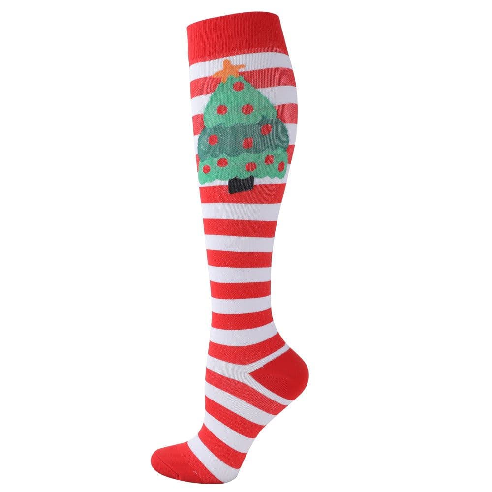 image-Christmas Compression Socks New Amazon Halloween Calf Socks Slim Legs Stretch Socks Leg Guards Sports Socks Wholesale