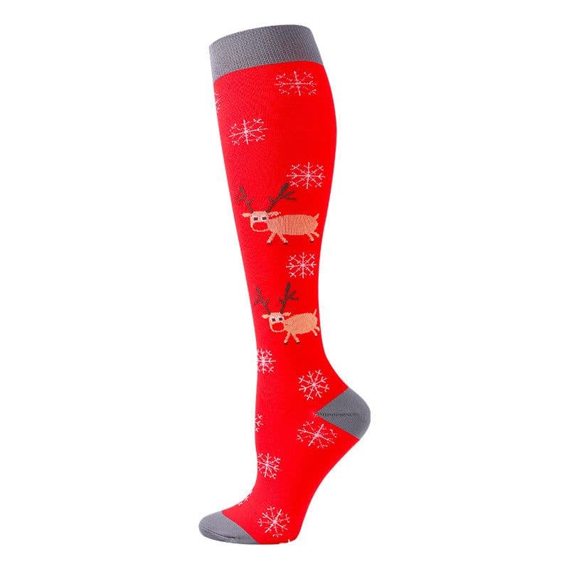 image-Christmas Compression Socks New Amazon Halloween Calf Socks Slim Legs Stretch Socks Leg Guards Sports Socks Wholesale