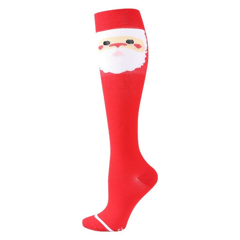 image-Christmas Compression Socks New Amazon Halloween Calf Socks Slim Legs Stretch Socks Leg Guards Sports Socks Wholesale