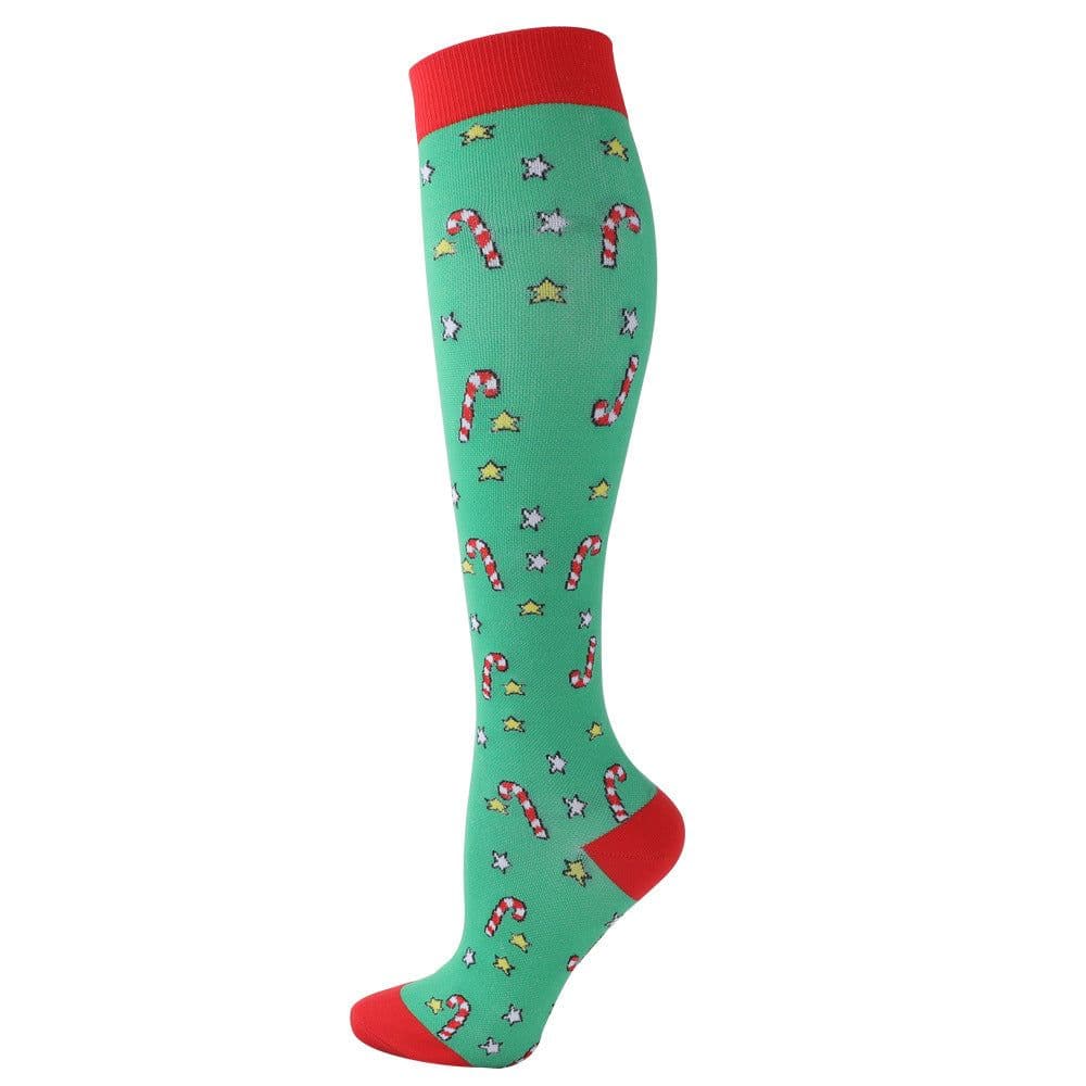 image-Christmas Compression Socks New Amazon Halloween Calf Socks Slim Legs Stretch Socks Leg Guards Sports Socks Wholesale
