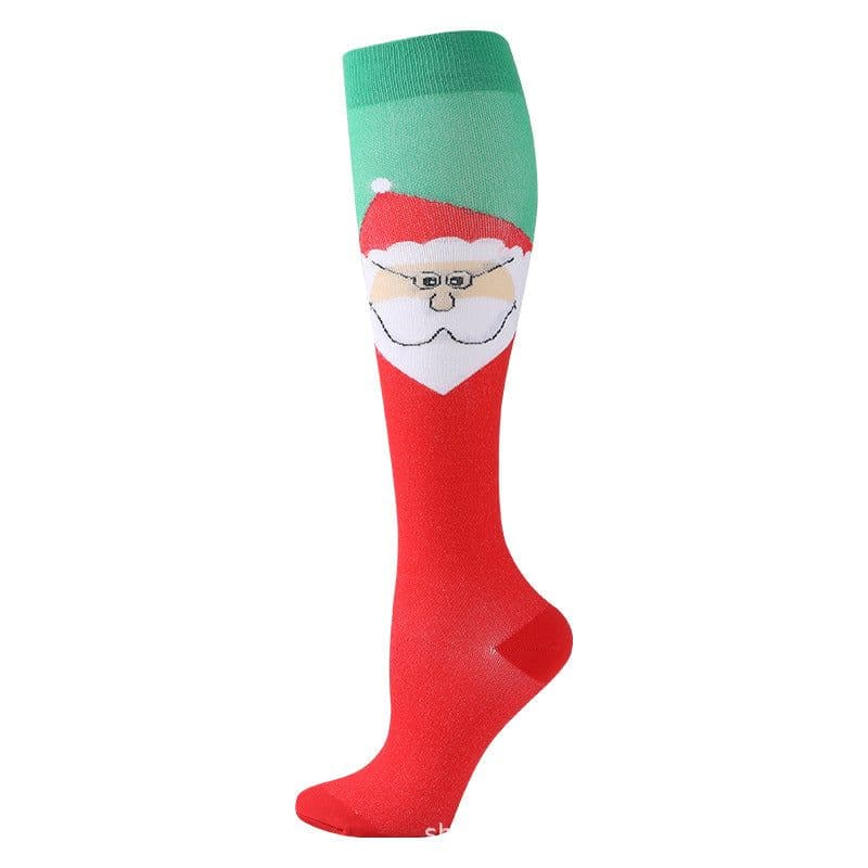 image-Christmas Compression Socks New Amazon Halloween Calf Socks Slim Legs Stretch Socks Leg Guards Sports Socks Wholesale