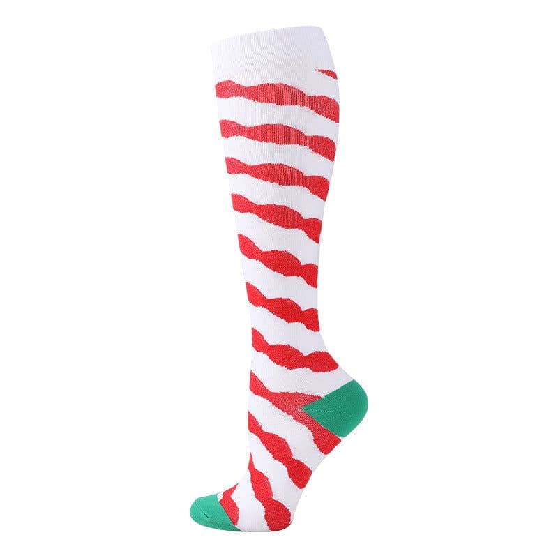 image-Christmas Compression Socks New Amazon Halloween Calf Socks Slim Legs Stretch Socks Leg Guards Sports Socks Wholesale