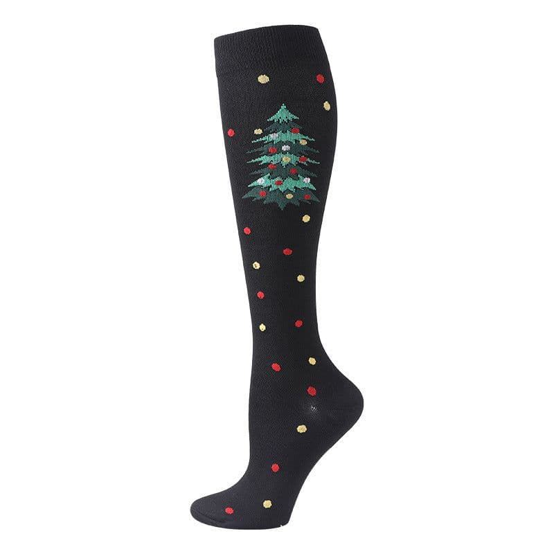 image-Christmas Compression Socks New Amazon Halloween Calf Socks Slim Legs Stretch Socks Leg Guards Sports Socks Wholesale