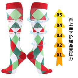 image-Christmas Compression Socks New Amazon Halloween Calf Socks Slim Legs Stretch Socks Leg Guards Sports Socks Wholesale