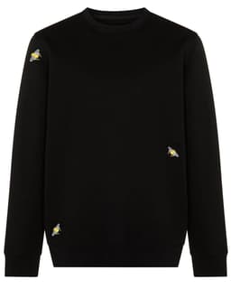 image-Bee Embroidered Sweatshirt Black