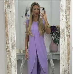image-2023 European and American summer new casual sleeveless loose round neck trousers two-piece set for women