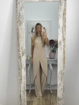 image-2023 European and American summer new casual sleeveless loose round neck trousers two-piece set for women