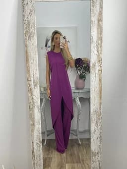 image-2023 European and American summer new casual sleeveless loose round neck trousers two-piece set for women