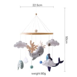image-Cross-border hot-selling newborn baby soothing bed bell hanging baby sleeping wind chime rotatable educational rattle toy