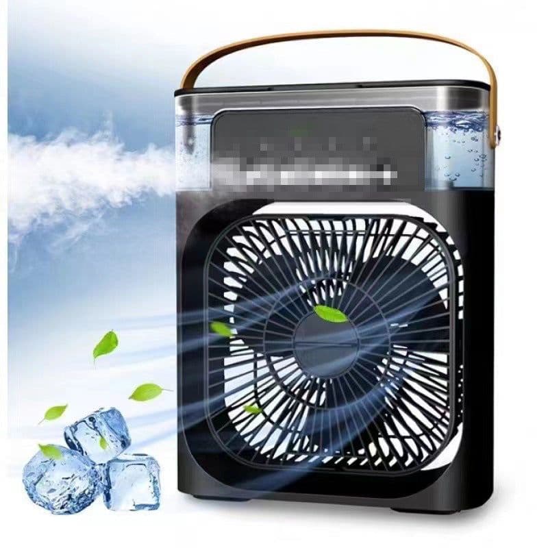 image-Cross-border five-hole spray fan humidification refrigeration air conditioning fan desktop dormitory mini air cooler USB electric fan