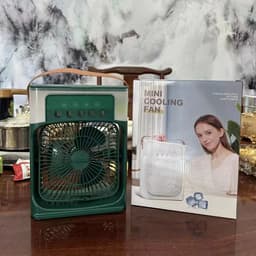 image-Cross-border five-hole spray fan humidification refrigeration air conditioning fan desktop dormitory mini air cooler USB electric fan