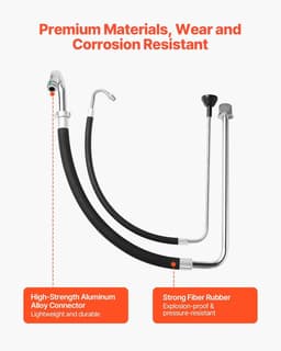 image-VEVOR Suction Hose Tube and Reflux Line Sets, Aluminum Alloy an Rubber Suction Hose and Reflux Line Set, Paint Sprayers Tool Part, Compatible with Multiple Airless Spraying/Line Painting Machine