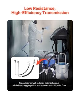 image-VEVOR Suction Hose Tube and Reflux Line Sets, Aluminum Alloy an Rubber Suction Hose and Reflux Line Set, Paint Sprayers Tool Part, Compatible with Multiple Airless Spraying/Line Painting Machine