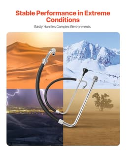 image-VEVOR Suction Hose Tube and Reflux Line Sets, Aluminum Alloy an Rubber Suction Hose and Reflux Line Set, Paint Sprayers Tool Part, Compatible with Multiple Airless Spraying/Line Painting Machine