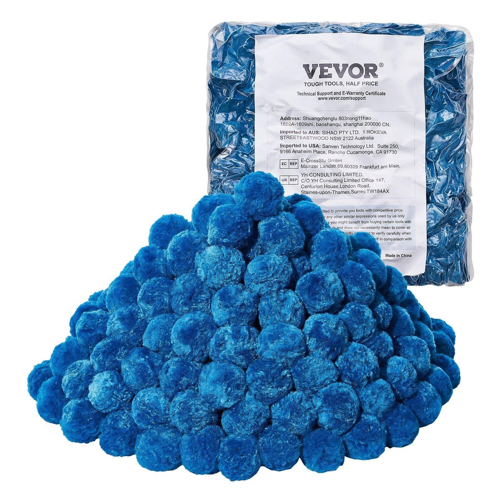 image-VEVOR Pool Filter Balls for Sand Filter, 3.1 lbs, Filter Balls Replace Pool Filter Sand, Reusable Blue Polyester Fiber Filter Media with Wash Bag, for Swimming Pool Aquarium Tank Above Ground Pool