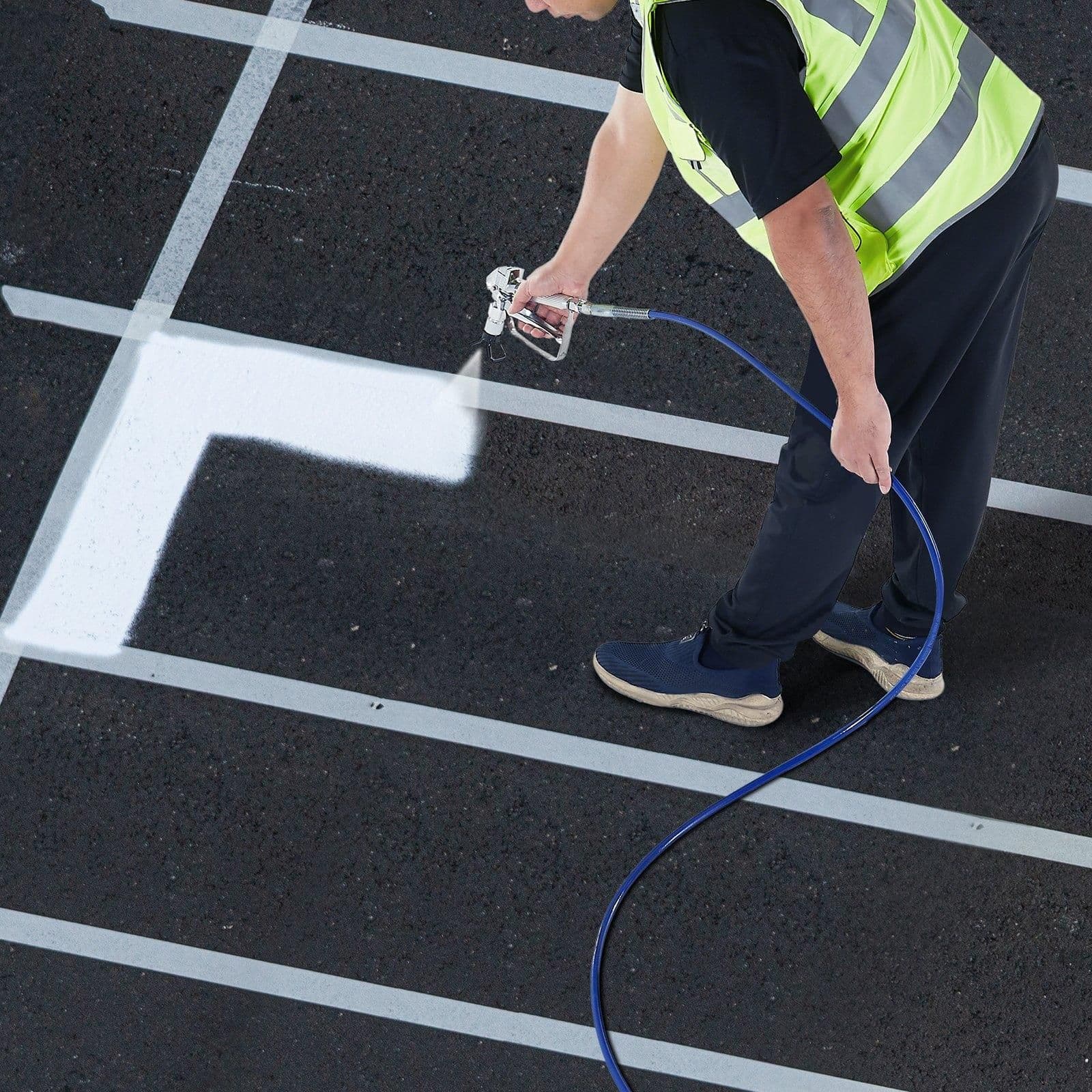 image-VEVOR 25ft Airless Paint Sprayer Hose, 1/4 in Universal Airless Paint Spray Hose, 4350 PSI High Pressure Flexible Airless Sprayer Hose, Multi-Layer Reinforced Steel Wire Braid Hose for Paint Sprayer