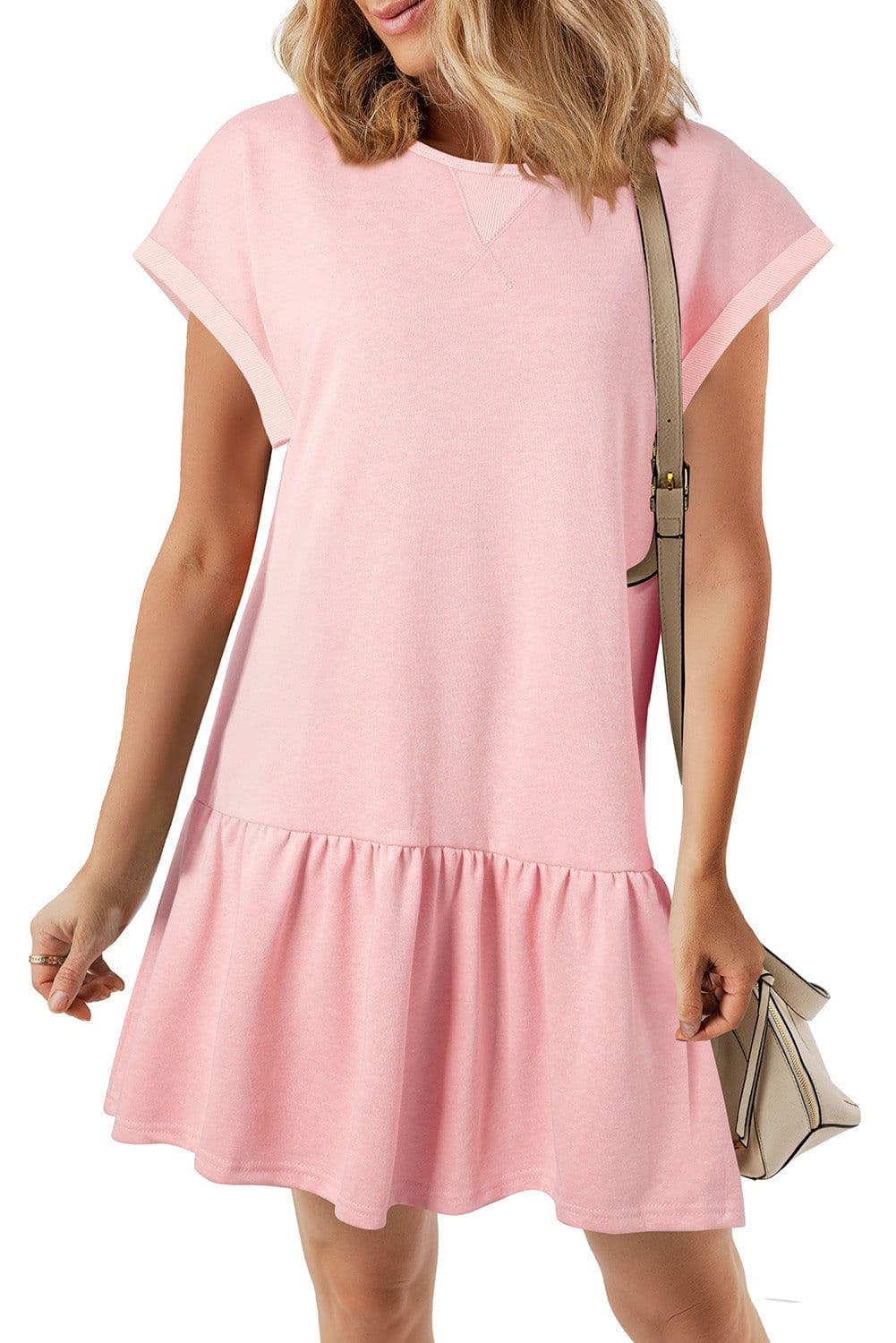 image-Ashleigh Blue Cap Sleeve Drop Waist Dress