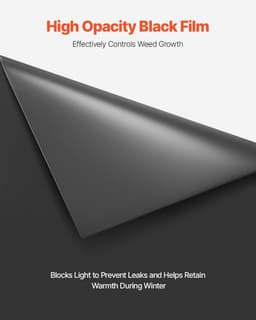 image-VEVOR 10 Mil Plastic Sheeting Heavy Duty 5' x 100', Thick Plastic Sheeting Roll, Plastic Drop Cloth Painters Tarp, Polyethylene Covering for Crawl Space Vapor Barrier, Multi-Purpose, Black