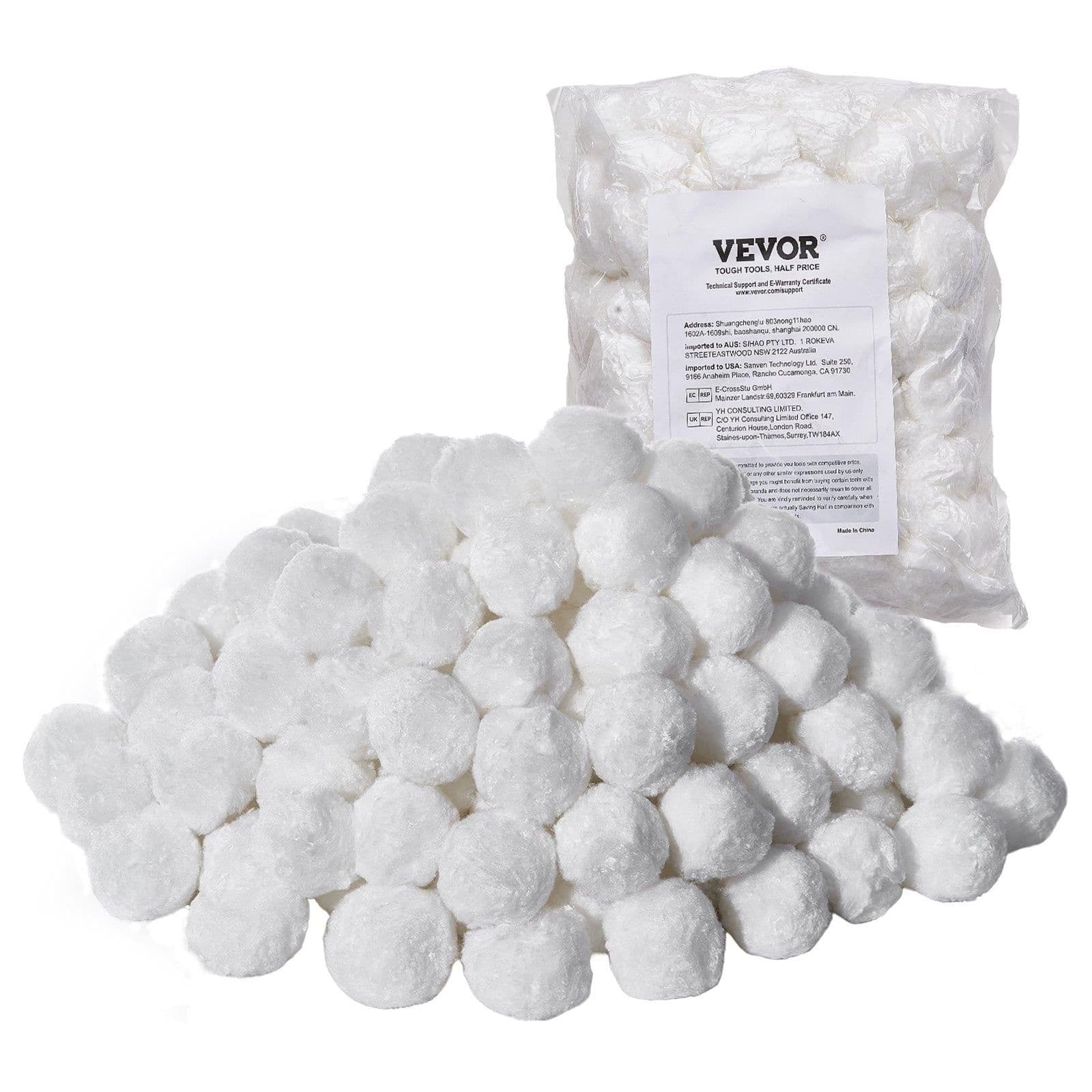 image-VEVOR Pool Filter Balls for Sand Filter, 1.5 lbs, Filter Balls Replace Pool Filter Sand, Reusable Polyester Fiber Filter Media Balls with Wash Bag, for Swimming Pool Above Ground Pool Aquarium Tank