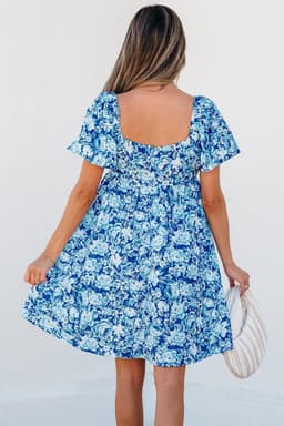 image-Azalea Floral Puff Sleeve Mini Dress
