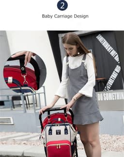 image-Mummy bag multi-function large capacity maternal and child package pregnant women bag mother backpack