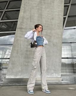 image-2023 Spring and Summer New Casual Versatile Army Green Overalls Hot Girls High Waist Slim Pants Women's Trendy